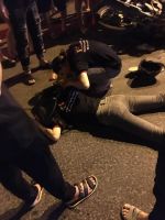 Tại Nam Định, dân tổ khoảng 6, 7 xe cầm cờ dẫn đoàn